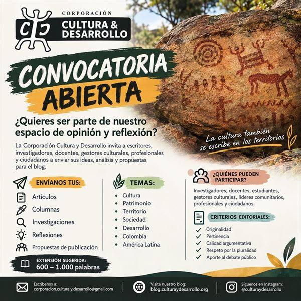 Convocatoria abierta de la Corporación Cultura y Desarrollo para participar en el blog